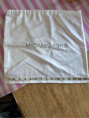 Michael Kors White Dust Drawstring Pouch